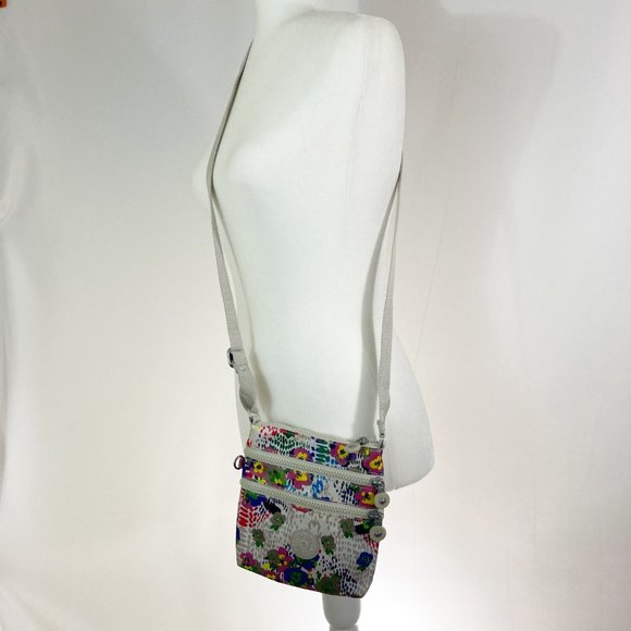 Kipling 3-Zip Floral Animal Print Crossbody Bag - Picture 10 of 10